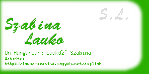 szabina lauko business card